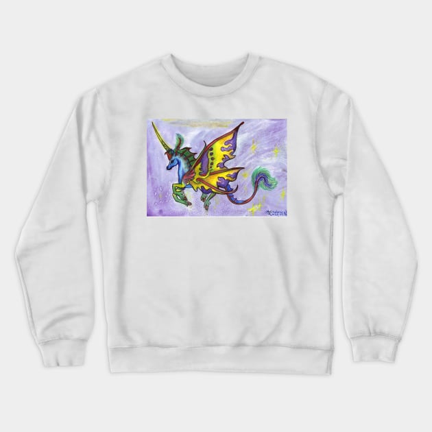 Butterfly Unicorn Fairy Crewneck Sweatshirt by pegacorna